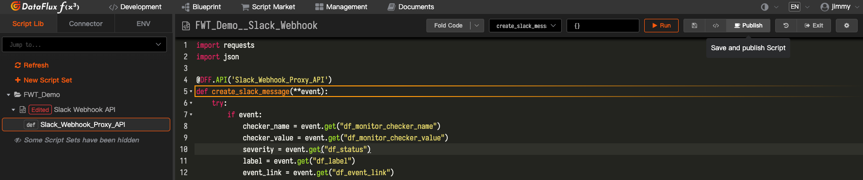 DataFlux Func Webhook Setup 1